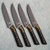 Microtech Steak Knife Set Carbon Fiber Handle w/ Bronze Titanium Bolster DLC Standard 3600B-1SETDLCCFS
