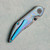 Hypercut Manufacturing Custom Bikkhu Liner Lock Titanium Handle w/ Black Timascus Inlays Mike Norris Damascus Blade