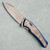 G&G Hawk Talon Hawk Lock w/Toggle Detent Brightwashed Blurple Titanium Handle w/ Brightwashed Titanium Inlays Brightwashed Blade