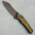 G&G Hawk Talon Hawk Lock w/Toggle Detent DLC Titanium Handle w/ Neon Orange Camo Carbon Inlays DLC Blade