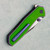 NCC Knives Ragnarok Hawk 7 Hawk Lock Purple Titanium Handles w/ Toxic Green G-10 Overlays Acidwash w/ Satin Flats Harpoon Tanto Blade