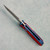 NCC Knives Ragnarok Hawk 7 Hawk Blue Titanium Handles w/ Red G-10 Overlays Zirblast w/ Satin Flats Harpoon Tanto Blade