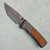 Chaves Knives Redencion Street Integral Grey Tumbled PVD Titanium Handles w/ Natural Linen Micarta Inlays Grey Tumbled PVD Tanto 3V Blade Dirty Steve
