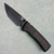 Chaves Knives Redencion Street Integral Black PVD Titanium Handles w/ Shredded Carbon Fiber Inlays Black PVD Tanto Blade YKWII