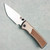 Chaves Knives Redencion Street Integral Orange Peel Titanium Handles w/ Brown Micarta Inlays Satin Chisel Ground Tanto Blade El Chicano