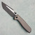 NCC Knives Ragnarok V4 Frame Lock Gunmetal Gray Echo Grid Titanium Handles Acidwash w/ Satin Flats Harpoon Blade