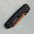 Vosteed Raccoon 2.0 Top Liner Lock Black Micarta Handle Copper Dune Sheepsfoot Blade A2928