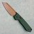 Vosteed Raccoon 2.0 Top Liner Lock Green Micarta Handle Copper Dune Sheepsfoot Blade A2929