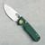 Vosteed Porcupine Top Liner Lock Textured Green G10 Handle Stonewash Blade A2624