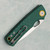 Vosteed Porcupine Top Liner Lock Textured Green G10 Handle Stonewash Blade A2624