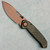 Vosteed Zander Vanchor Lock Olive Green Aluminum Handle Copper Dune Blade A4604