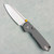 Vosteed Raccoon 2.0 Top Liner Lock Gray G10 Handle Stonewash Sheepsfoot Blade A2930
