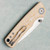 Vosteed Porcupine Top Liner Lock Ivory Drift Bamboo Micarta Handle Stonewash Blade A2626
