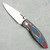 Three Rivers Manufacturing TRM Atom Liner Lock Star Spangled Fat Carbon 3D Contoured Scales Stonewashed MagnaCut Blade