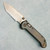 Microtech Marfione Select LUDT Ram-Lok T/E Antique Green Titanium Handles w/ Bronze Accent Bronzed Stonewash Full Serrated 1136RLS-15MS1
