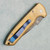 Pro-Tech Les George Rockeye Auto 2024 Custom Textured AlBronze Handle Chad Nichols Damascus Blade Ti Clip and Pearl Button (Pre-owned)
