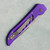 Dalton Super Slim Lite Auto Purple Handle Bead Blast Blade