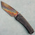 Medford Marauder-H Frame Lock Black w/ Bronze Thorns Titanium Handles Vulcan Tanto Blade