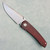 Sharknivco Custom Waka V4.9 Frame Lock Maroon Camoquartz/Titanium Handle RWL34 Polished Stonewash Blade