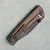 Chaves Knives Scapegoat 229 Integral Bronze Titanium Handles w/ Hex Engraved Bronze Titanium Inlay Black PVD Chisel Ground Blade AE CUSTOM SHOP