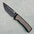 Chaves Knives Redencion 229 Integral Satin Flats PVD Titanium Handles w/ Satin PVD Pattern Engraved Titanium Inlay Stonewash/Satin Flats PVD Tanto Blade AE CUSTOM SHOP