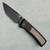 Chaves Knives Redencion Street Integral Black PVD Titanium Handles w/ Camo Engraved Bronze Titanium Inlays Black PVD Tanto Blade The Suit AE CUSTOM SHOP