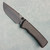 Chaves Knives Redencion Street Integral SW Grey PVD Titanium Handles w/ SW Grey PVD Titanium Engraved Inlay Stonewash Grey PVD Drop Point Blade AE CUSTOM SHOP