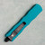 Microtech Dirac Delta D/E Cyan Handle Black Standard Blade 227-1CN