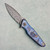 Spartan Blades Pandia Flipper Ronin Five Rings Water Titanium Handle Damascus Blade SF16WATERDM