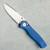 Spartan Blades Eleos Cross Bar Lock Blue GFN Handle Stonewash Blade SFBL15SWBL