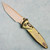 Microtech Marfione Select Socom Ram-Lok Tanto Antique Gold Titanium Handle Bronzed Stonewash Standard Bronze Titanium Accent 161RLS-13MS2