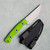 Microtech Akris Fixed Blade High Visibility G-10 Handle Stonewash Standard Blade Kydex Sheath 95-10HV-5