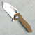 Kizer Mini Paragon Liner Lock Green Micarta Handle Stonewash Blade (Pre-owned)
