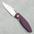 Three Rivers Manufacturing TRM Atom Liner Lock 3D Sunburst Popsicle Purple G10 Scales Stonewashed MagnaCut Blade