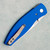Three Rivers Manufacturing TRM Atom Liner Lock 3D Sunburst Royal Blue G10 Scales Stonewashed MagnaCut Blade