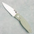 Three Rivers Manufacturing TRM Atom Liner Lock 3D Sunburst Jade G10 Scales Stonewashed MagnaCut Blade
