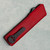Chaves Knives Dissident OTF Red Flat Blasted Aluminum Handles Two-Tone Stonewash Drop Point Blade