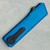 Chaves Knives Dissident OTF Blue Flat Blasted Aluminum Handles Two-Tone Stonewash Tanto Blade