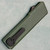 Chaves Knives Dissident OTF OD Green Crosshatch Battleworn Aluminum Handles Two-Tone Black Drop Point Blade