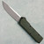 Chaves Knives Dissident OTF OD Green Crosshatch Battleworn Aluminum Handles Two-Tone Stonewash Drop Point Blade