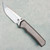 Chaves Knives Sam Tran Arison Street Integral Stonewash Titanium Handles w/ Stonewash Titanium Inlay Belt Satin Blade