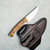 Microtech Akris Fixed Blade Dark Earth G-10 Handle Stonewash Standard Blade Black Leather Sheath 95-10DE-2