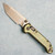 Microtech Marfione Select LUDT Ram-Lok T/E Antique Gold Titanium Handles w/ Bronze Accent Bronzed Stonewash Standard 1136RLS-13MS2