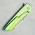 MachineWise Mojave Frame Lock Flipper Green Titanium Mosaic Texture Handle Stonewashed S90V Blade