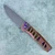 MachineWise Sonora Button Lock Flipper Diamonds Texture Rose Gold Skeletonized Titanium Integral Handle Purple Titanium Bolster/Clip Stonewash S90V Blade