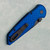 Pro-Tech TR-3 Integrity Button Lock Relic Textured Blue Handle DLC MagnaCut Blade INT1106-BLUE