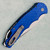 Pro-Tech TR-4 F3 Feather Textured Blue Handle Stonewashed MagnaMax Blade T4105 F MM BLUE