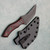 McCoy Bladeworks Custom Genesis Fixed Blade Red Camoquartz Handles Acid Wash S35VN Blade