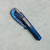 Marfione Custom Siphon II Pen Antique Blue Frag Titanium w/ Blue Lever/Apocalyptic Clip Blue Hardware
