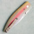 Three Rivers Manufacturing TRM Atom Liner Lock 3D Rainbow Trout G10 Scales Stonewashed MagnaCut Blade